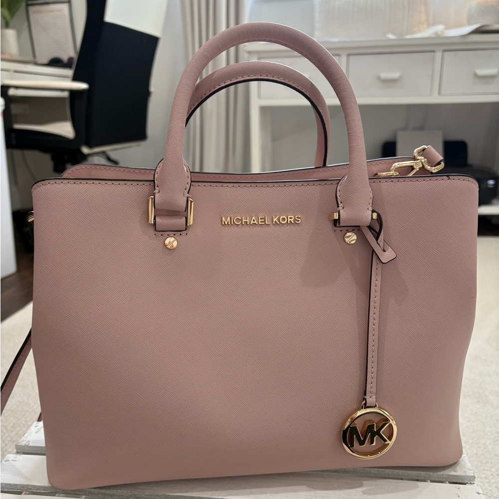 Michael Kors satchel in blossom pink EUC